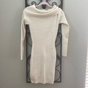 Cream colored sweater dress